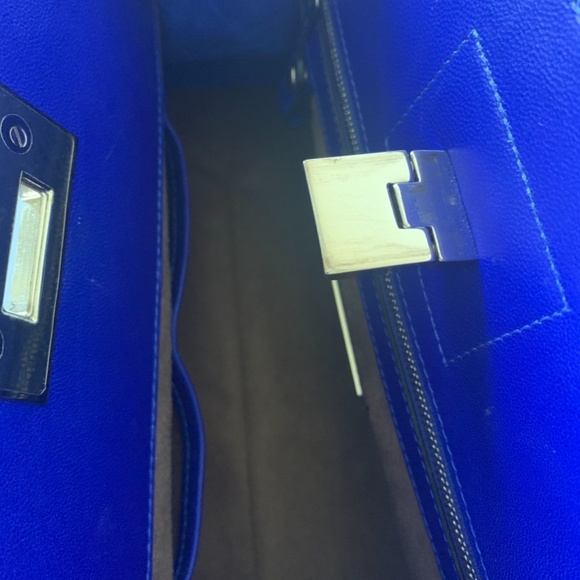 Authentic Jimmy Choo COBALT Suede Tote Bag - Picture 5 of 8